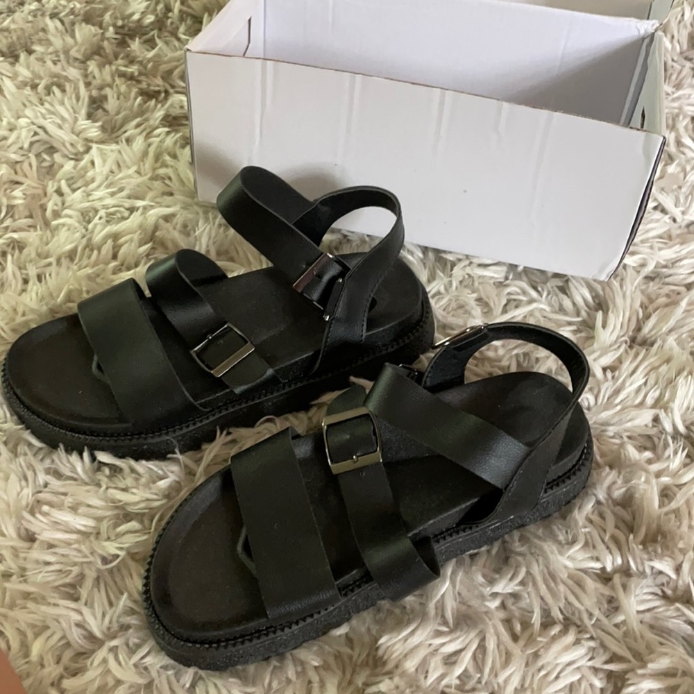 Shein black sandals